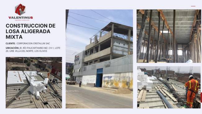 Construcción de losa aligerada mixta