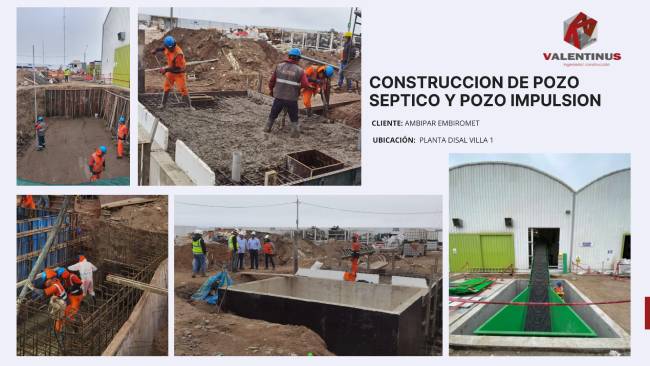 Construcción de Pozo séptico y pozo impulsión